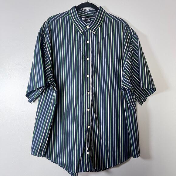 ✨Lot of 2 VTG Puritan Mens 2XL Plaid Stripe Button down Shirt Short Sleeve Y2K - Picture 2 of 13